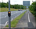 Cycle lane along the A527 in ST6 5TY