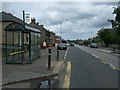 Bus stop and shelter on West Main Street, Broxburn in EH52 5RH