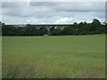 Crop field towards the Railway Viaduct in EH28 8LA