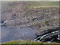 Rock strata at Welcombe Mouth, Devon in EX39 6HL