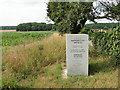 The Swannington Airfield identification pillar in NR10 4QE