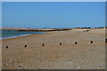Buried groyne, Pagham Beach in PO21 4QX