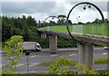 Footbridge across the A50 in ST3 2DB