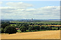 View towards Stanlow Refinery from the North Cheshire Way in WA6 6DS