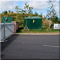 Electricity substation outside Monmouthshire Livestock Market, Croesbychan in NP15 2BS