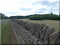 Dry stone wall at Thornhaugh Hall in Thornhaugh
