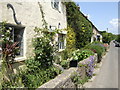 Row of cottages in Batcombe, Somerset in BA4 6AD