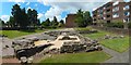 Remains of Roman bath-house at Bearsden in Bearsden