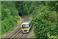 Chiltern Railways diesel unit leaving the west portal of White House Farm Tunnel in HP10 0PB