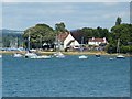 Crown & Anchor, Dell Quay from coastal path in Appledram