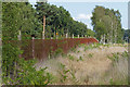 Railway fence, Chobham Common in SL5 0JA