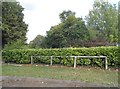 Barrier at the junction of Pooleys Lane and Travellers Close in AL9 7PG
