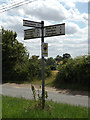 Roadsign on Stoke Road in Stoke Ash
