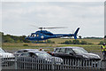 Helicopter takes off at Silverstone in NN12 8GR