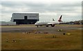 A Virgin Atlantic plane at Heathrow in TW6 2UA