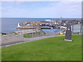 Macduff harbour and lighthouse in AB44 1NT