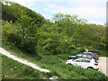 Tennyson Down car park in PO39 0HZ