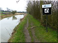 Winding hole sign on the towpath in NN6 7TF