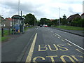 Bus stop and shelter on the B708 in EH48 2RQ