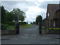 Cemetery gates on Hardhill Road in EH48 2RQ