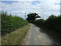 Minor road heading south from Brickkiln Lane in NR15 1QH