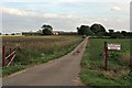 Entrance to Primrose Farm, B1411 near Pymoor in CB6 2EH