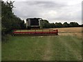 Combine Harvester parked in field in Hatley