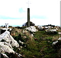 Cross and goat in the Garn Wen Burial Chamber site, Goodwick in SA64 0AQ