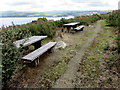 Picnic tables above Fishguard Harbour in SA64 0HT