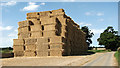 A big stack of straw bales in NR14 7FD