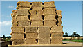 Baled straw waiting for collection in NR14 7FD