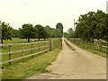 Approach road to a farm called The Grange in CB23 2TQ