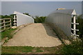 Footbridge over railway line in MK18 4EW