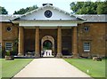 Looking through the stable block at Althorp House in Althorp