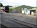 Approaching Weybourne Sheds and Yard, North Norfolk Railway in NR25 7HE