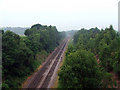 Railtrack passing under Peafield Lane in NG20 0HP
