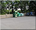 Recycling and donations bins near Clarbeston Road Memorial Hall in SA63 4QH