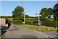 Crossroads near Brimblecombe farm in EX13 7EG
