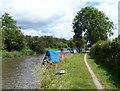 Towpath and narrowboats along the Trent & Mersey Canal in Shardlow