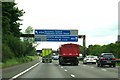 Motorway sign gantry over the M6 in CW11 1RL