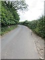 The lane heading uphill from Saltford to the summit of Ashton Hill in BS31 3AB