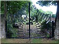Ornamental gates, Cockfield Memorial Glebe Garden in DL13 5AD