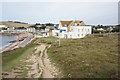 The coastal path at Freshwater Bay in PO40 9QT
