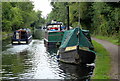 Narrowboats along the Grand Union Canal in Uxbridge in UB9 4EQ
