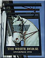 Sign for the White Horse, Husborne Crawley in Husborne Crawley