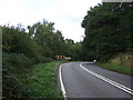 Sharp bend in Woburn Road (A507)  in Millbrook