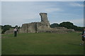 View of the Hadleigh Castle barbican ruins in SS7 2PP