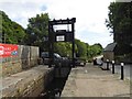 Guillotine lock on the Huddersfield narrow canal in HD7 5HA