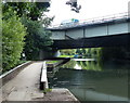 M4 motorway bridge crossing the Grand Union Canal in TW7 5PR