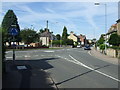 Mini roundabout on Clifton Road, Shefford in SG17 5GF